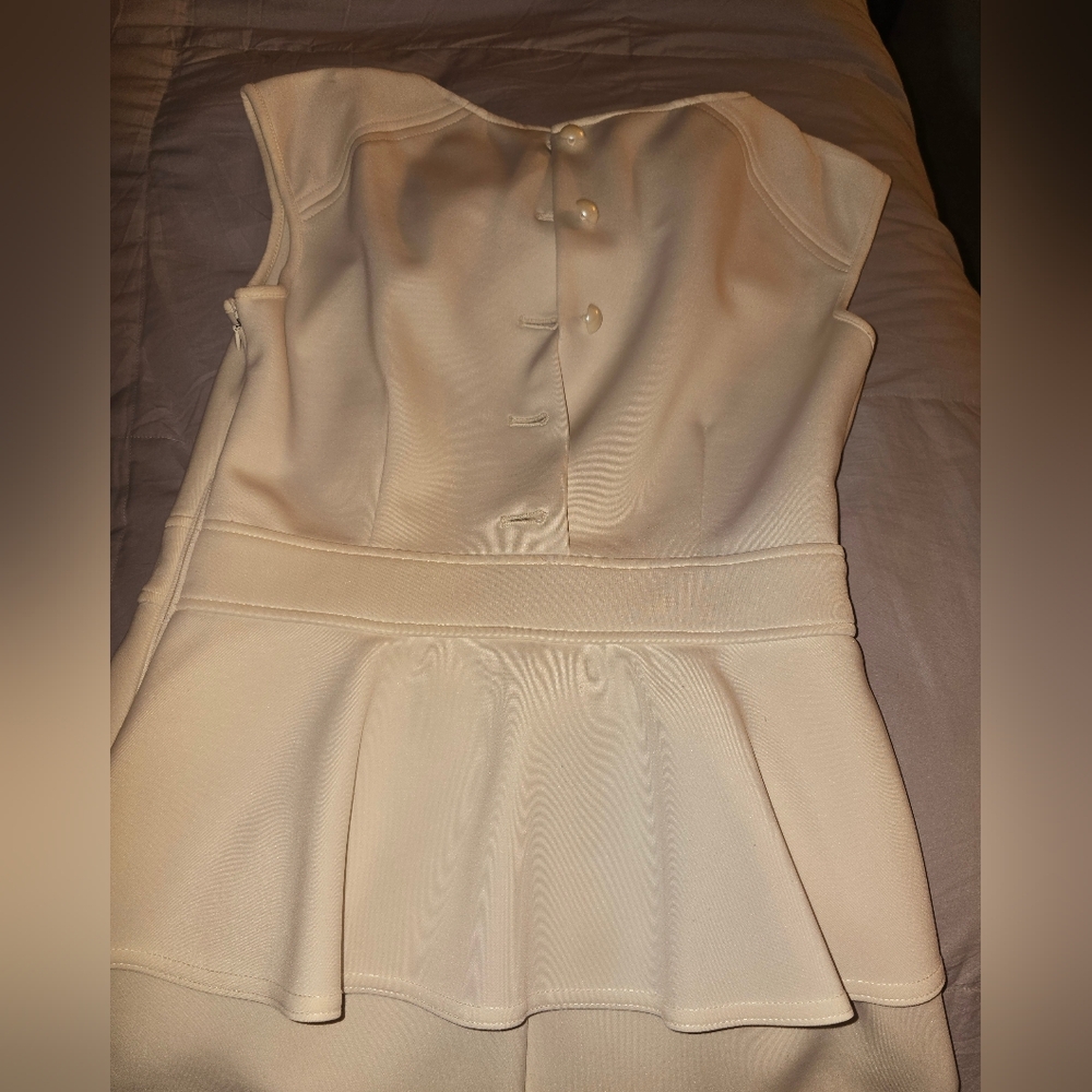 Womens size 6 sense white fitted Sleeveless dress - Picture 12 of 14